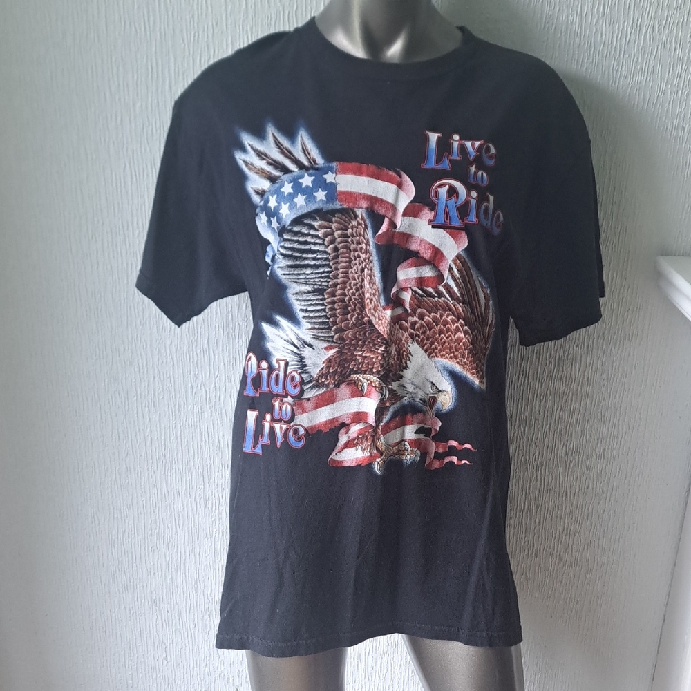 Black Eagle Tee Live To Ride